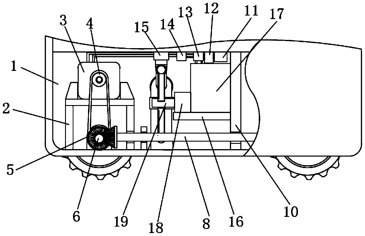 Drive advancing device of intelligent shopping distribution robot