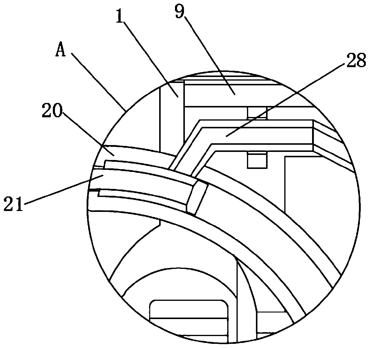 Drive advancing device of intelligent shopping distribution robot