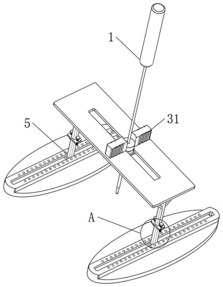 Triggering device of muscular fascia triggering point needle