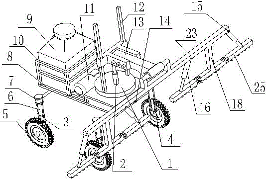 New-concept intelligent multifunctional spaying machine chassis