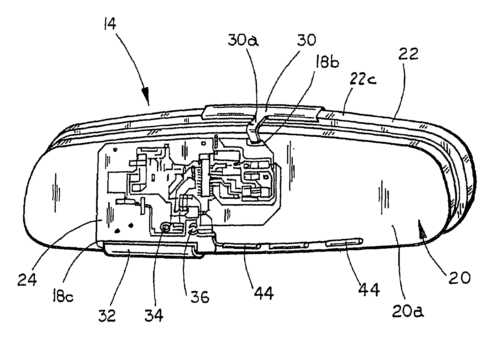Mirror reflective element assembly including electronic component