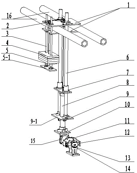 Hydrodynamic test model transverse moment measuring device