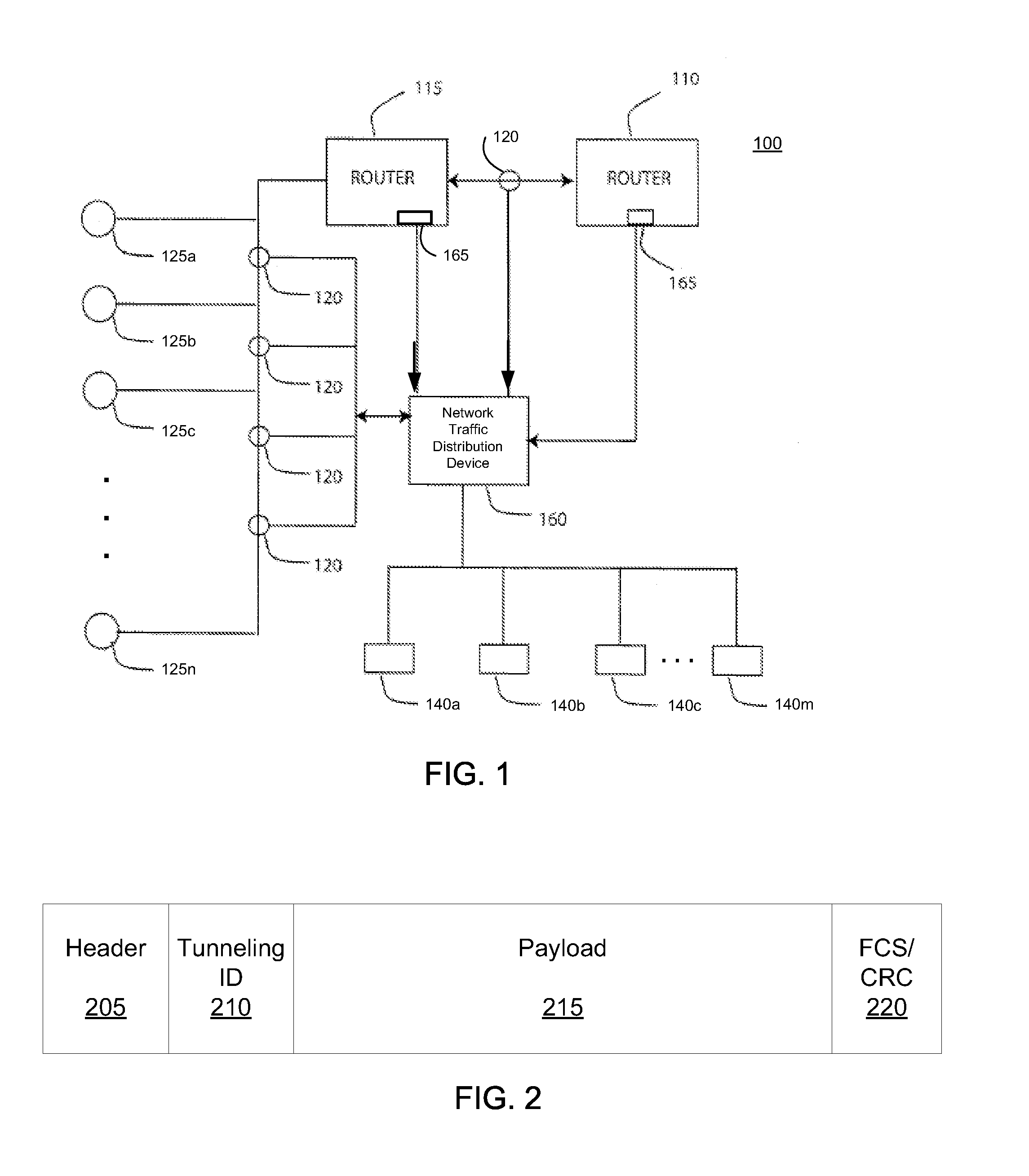 System, method and apparatus for distributing captured data packets including tunneling identifiers