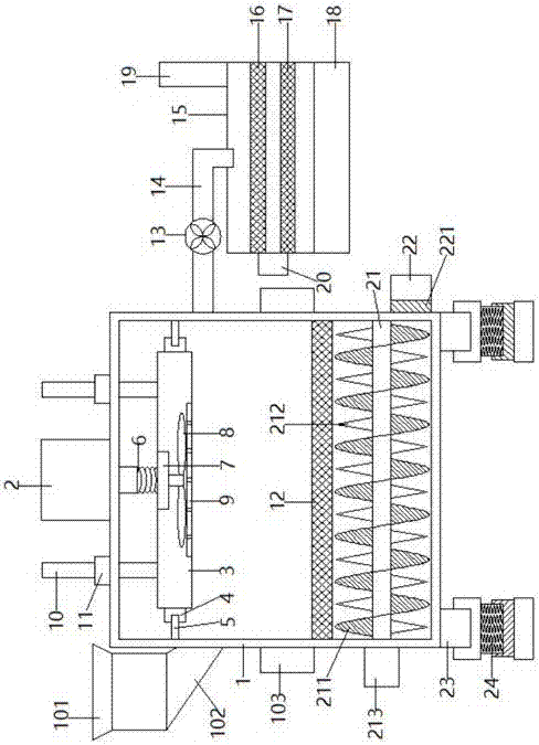 Material pulverizing device for construction site
