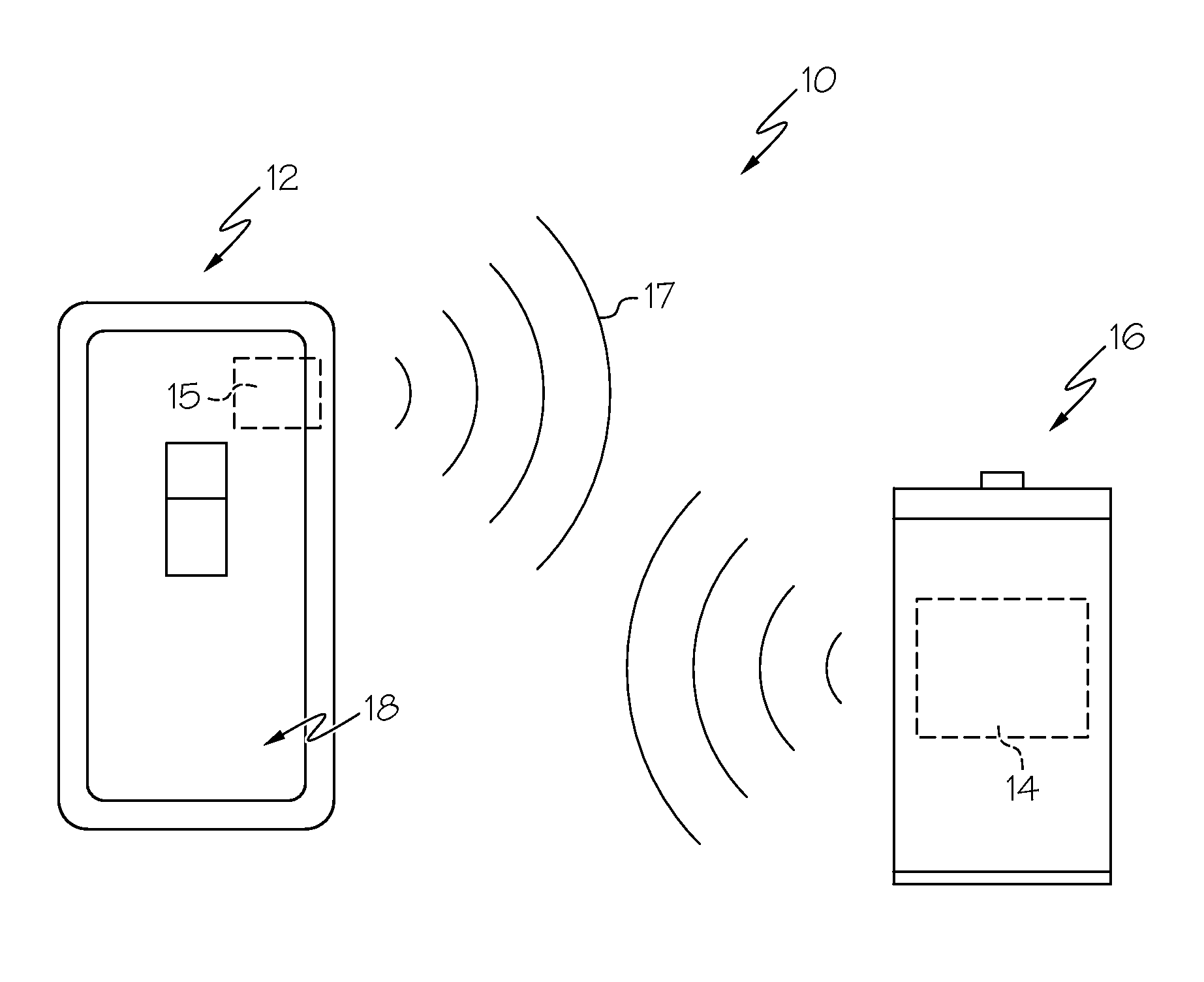 Remote sensing of remaining battery capacity using on-battery circuitry