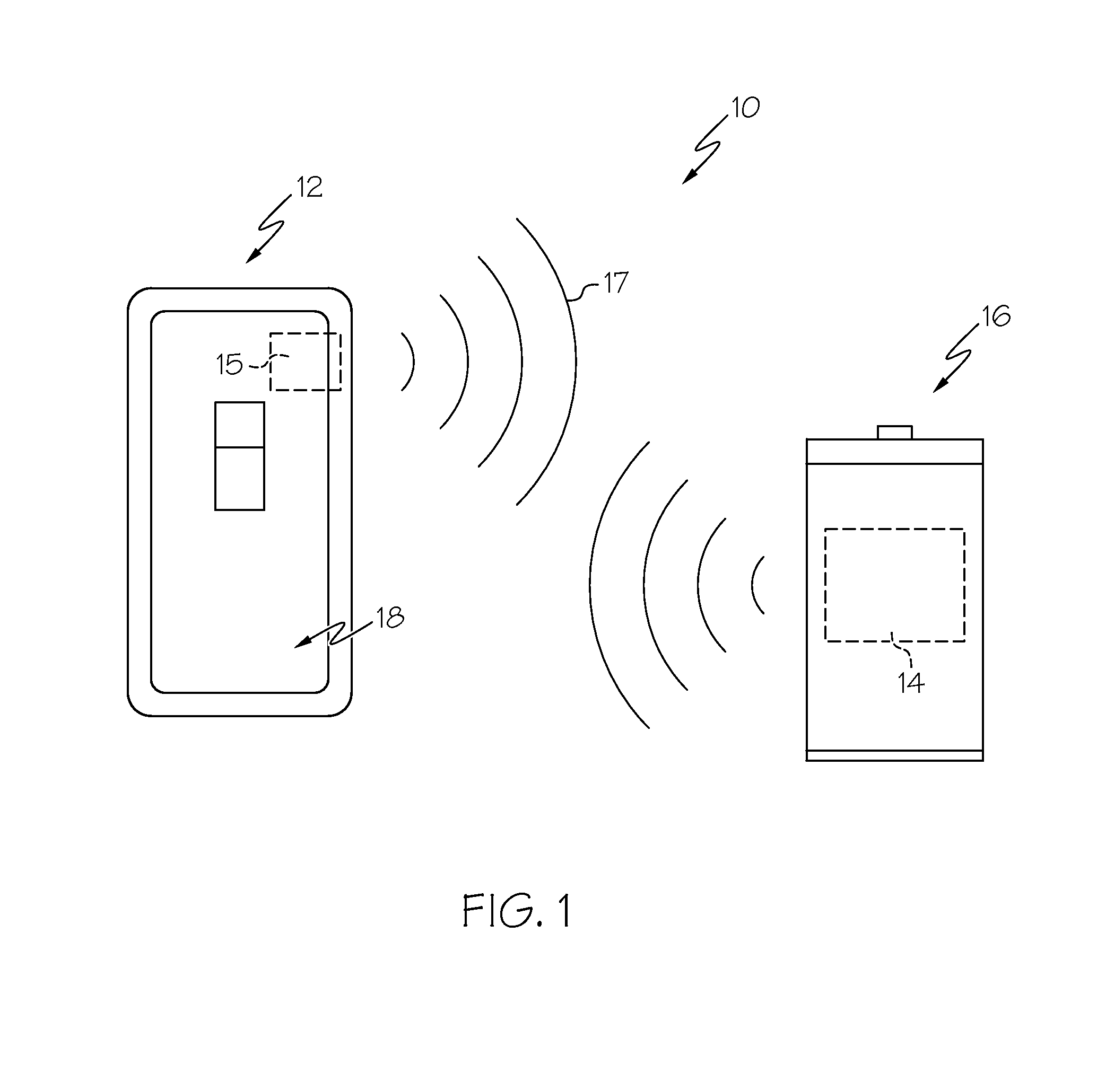 Remote sensing of remaining battery capacity using on-battery circuitry