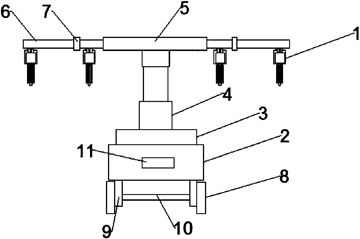 Mobile uniform pesticide sprayer