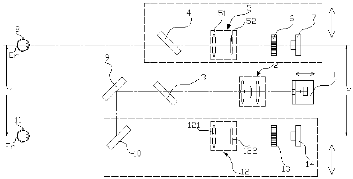 Binocular optometry device and method