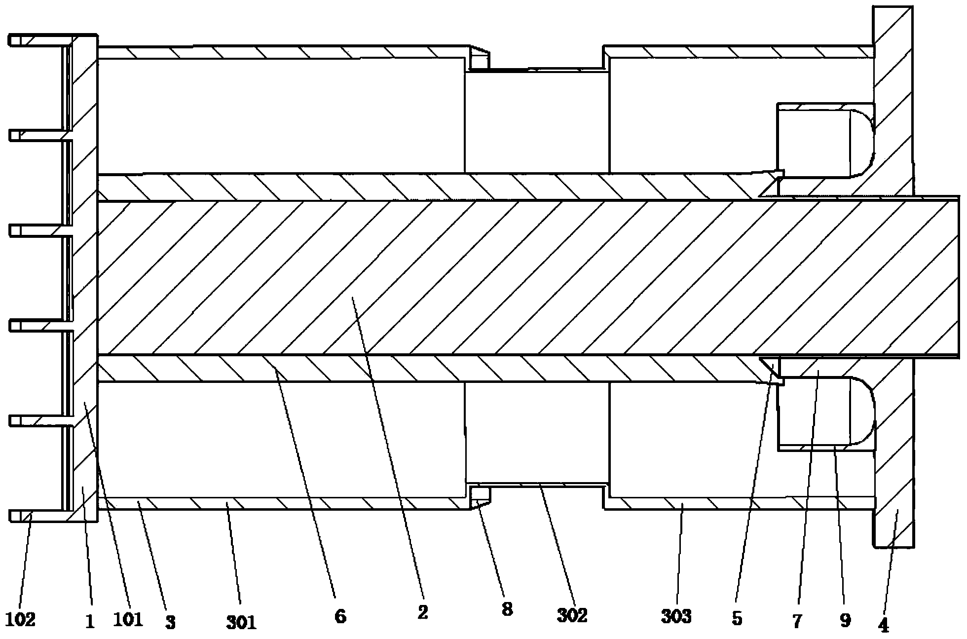 Energy absorbing anti-creep device for track traffic vehicles