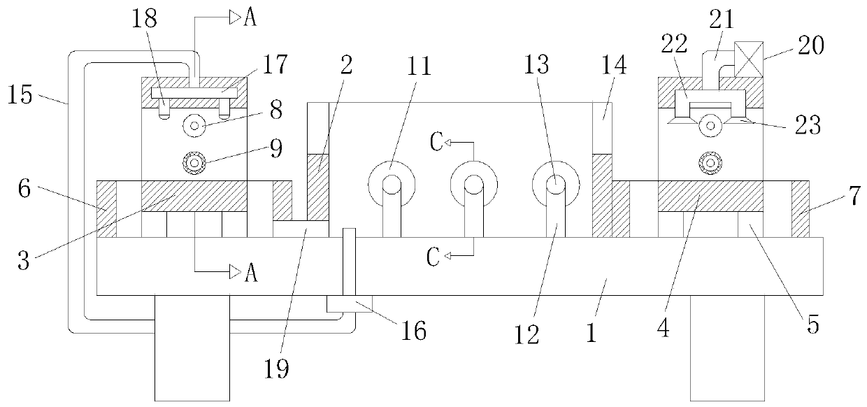 Molding cooling device for processing outer insulating layer of power cable