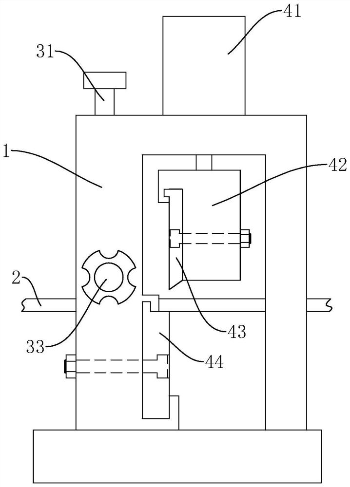 Cutting device for straightening and cutting machine