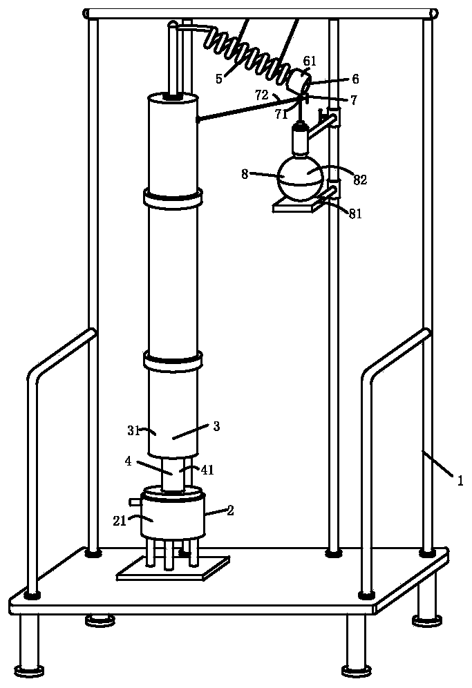 Formaldehyde rectifying tower