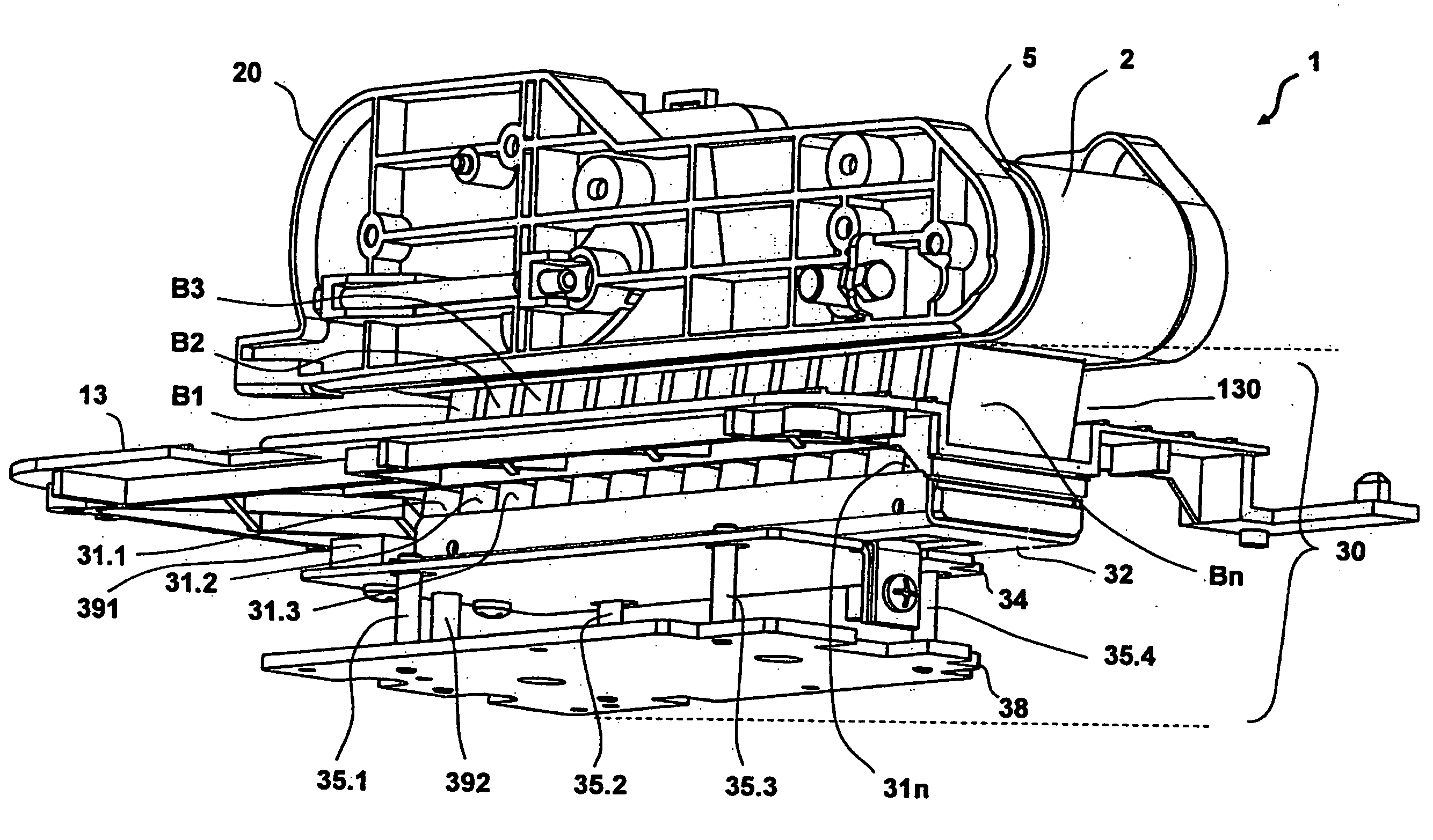 Apparatus for Pressing Flat Materials onto a Transport Module