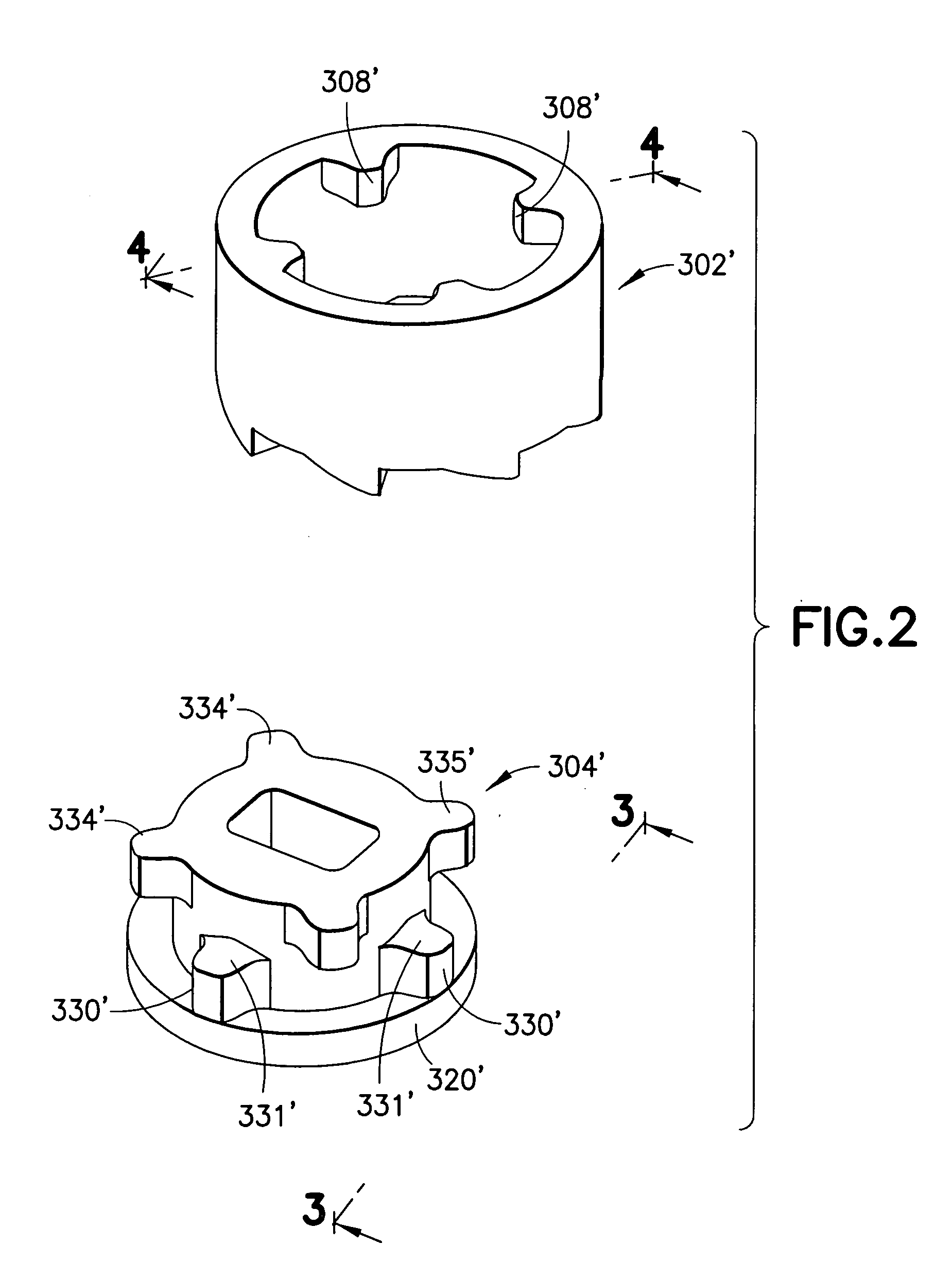 Rotary trimmer head with advancing system having rounded tangs