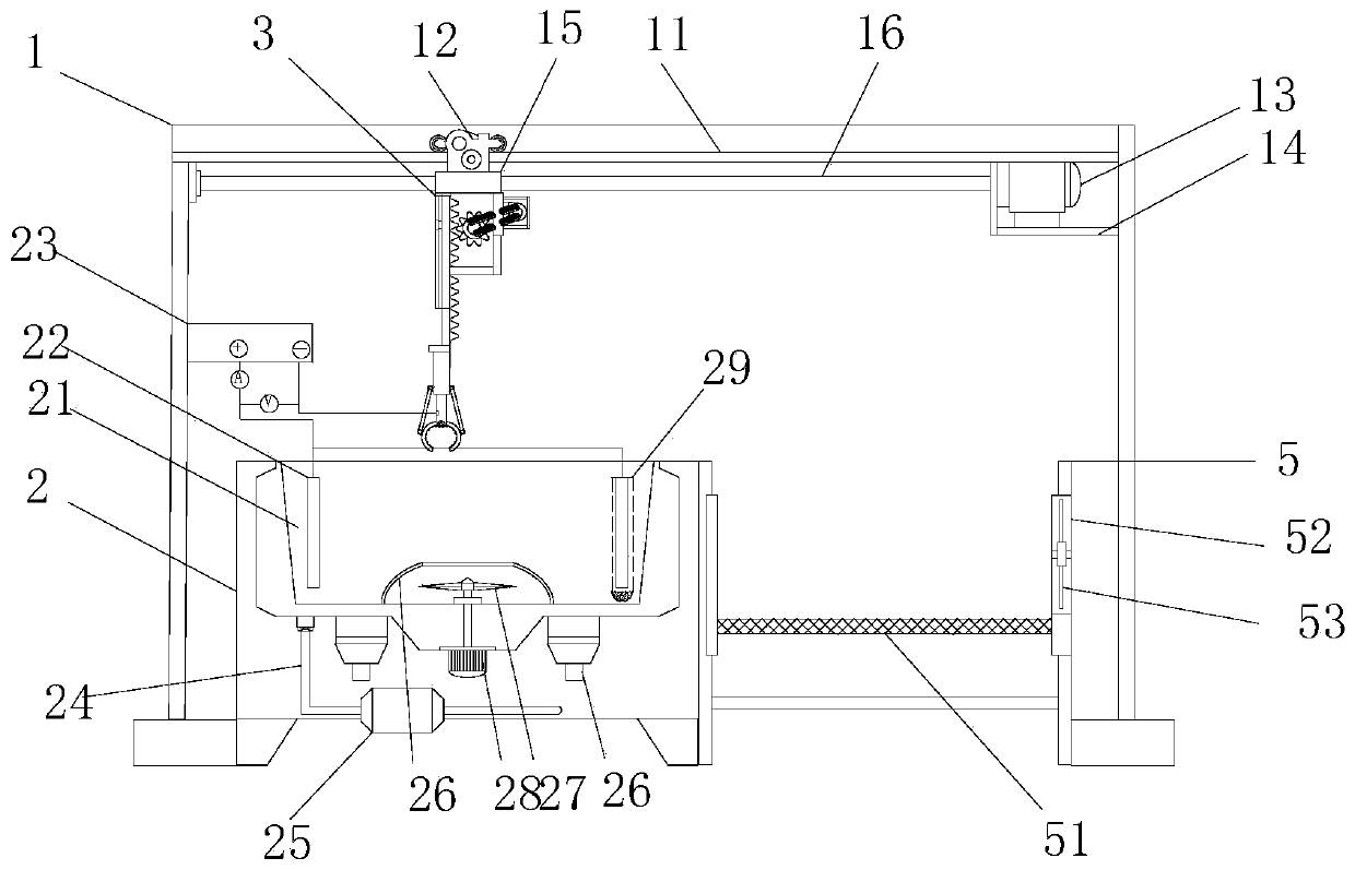 Electroplating device for plastic automobile ornaments