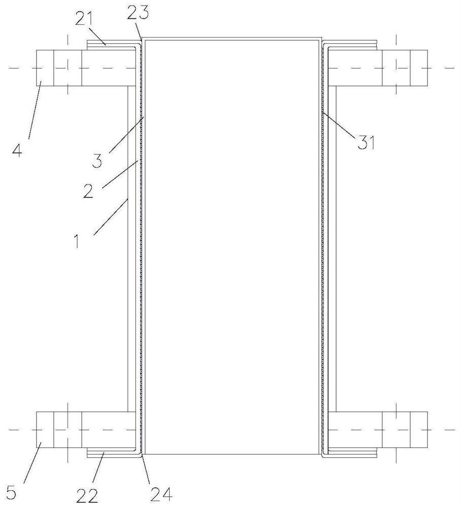 Manufacturing method of steel-lined polytetrafluoroethylene combined pipe