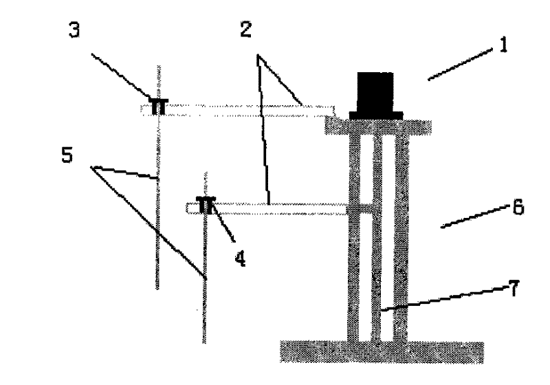 Device and method for measuring thickness of molten slag layer of mold flux of continuous casting crystallizer