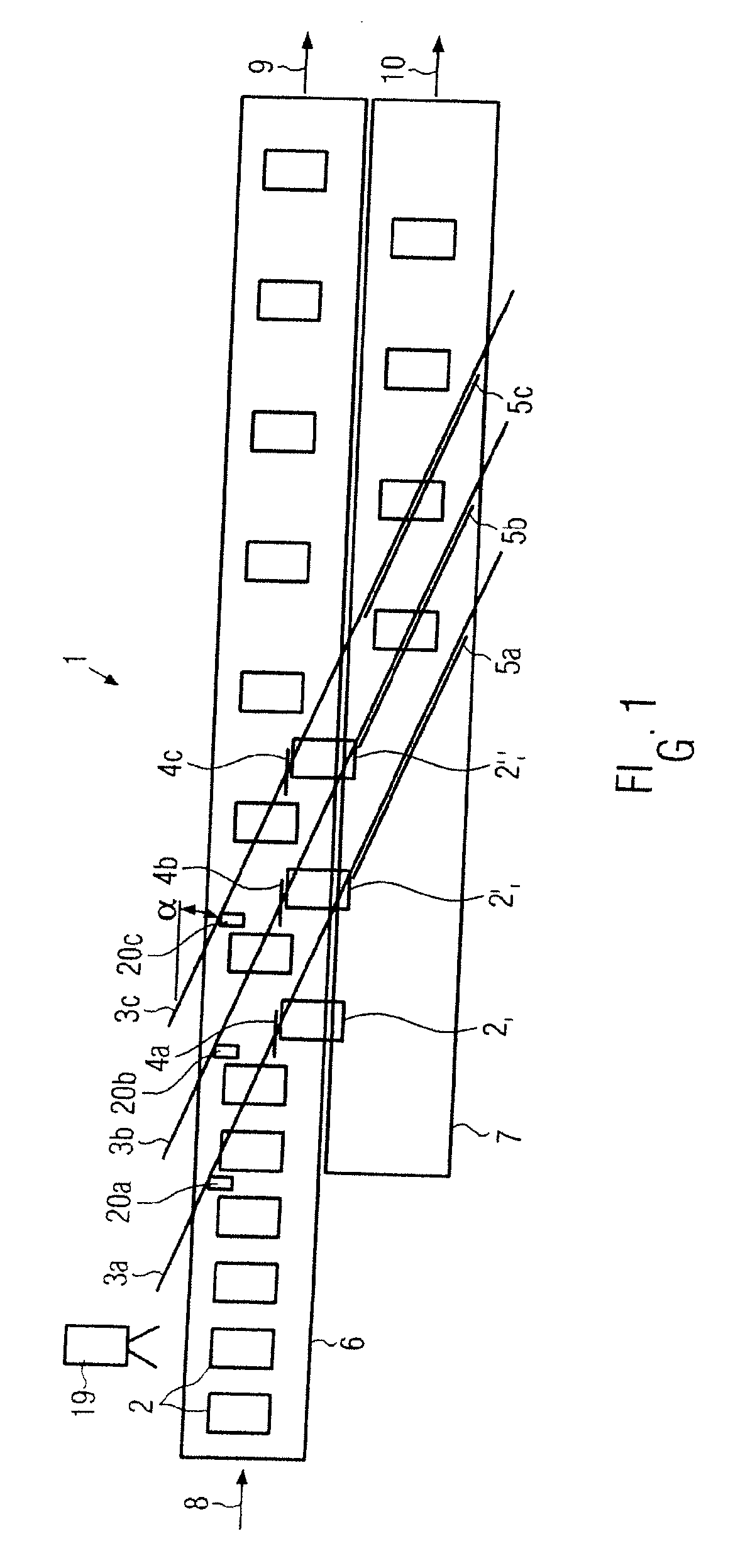 System and method for dividing a flow of objects