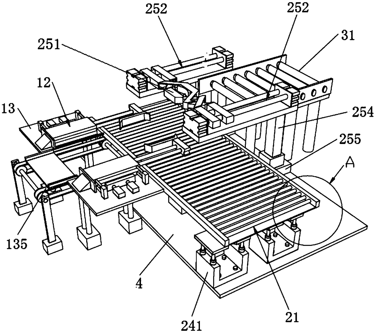 Goods sorting device for production