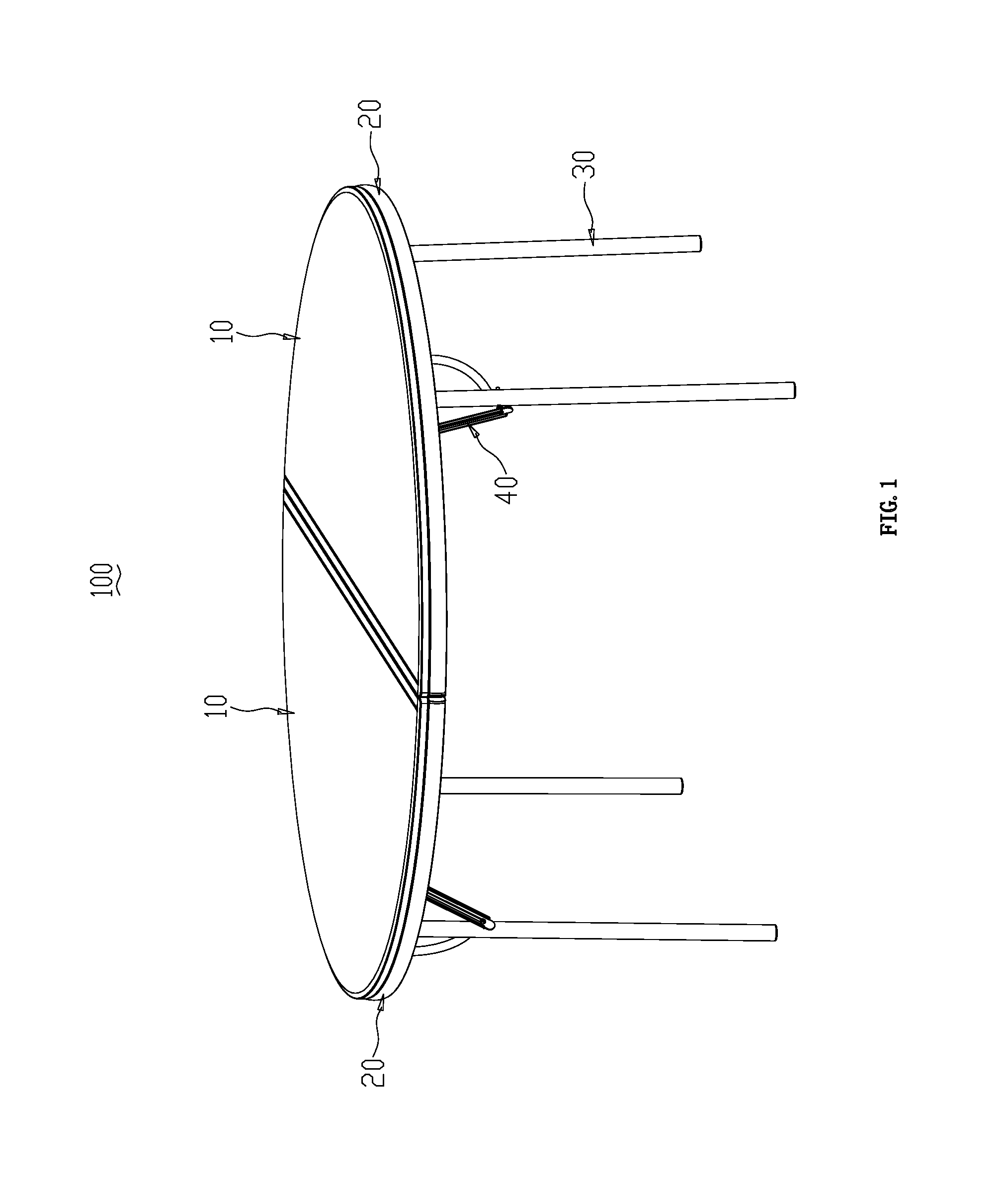 Folding round table