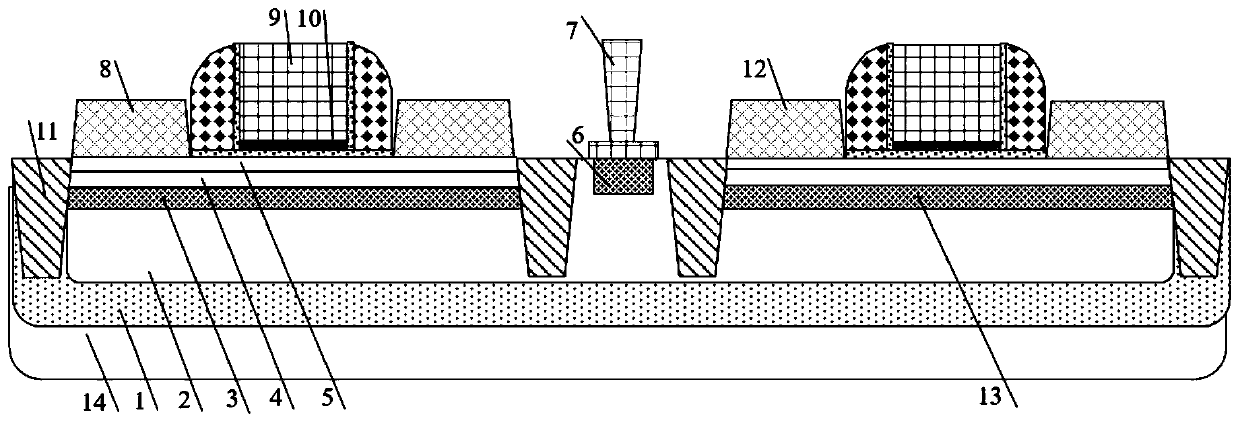 Static random access memory based on back gate structure of FDSOI device