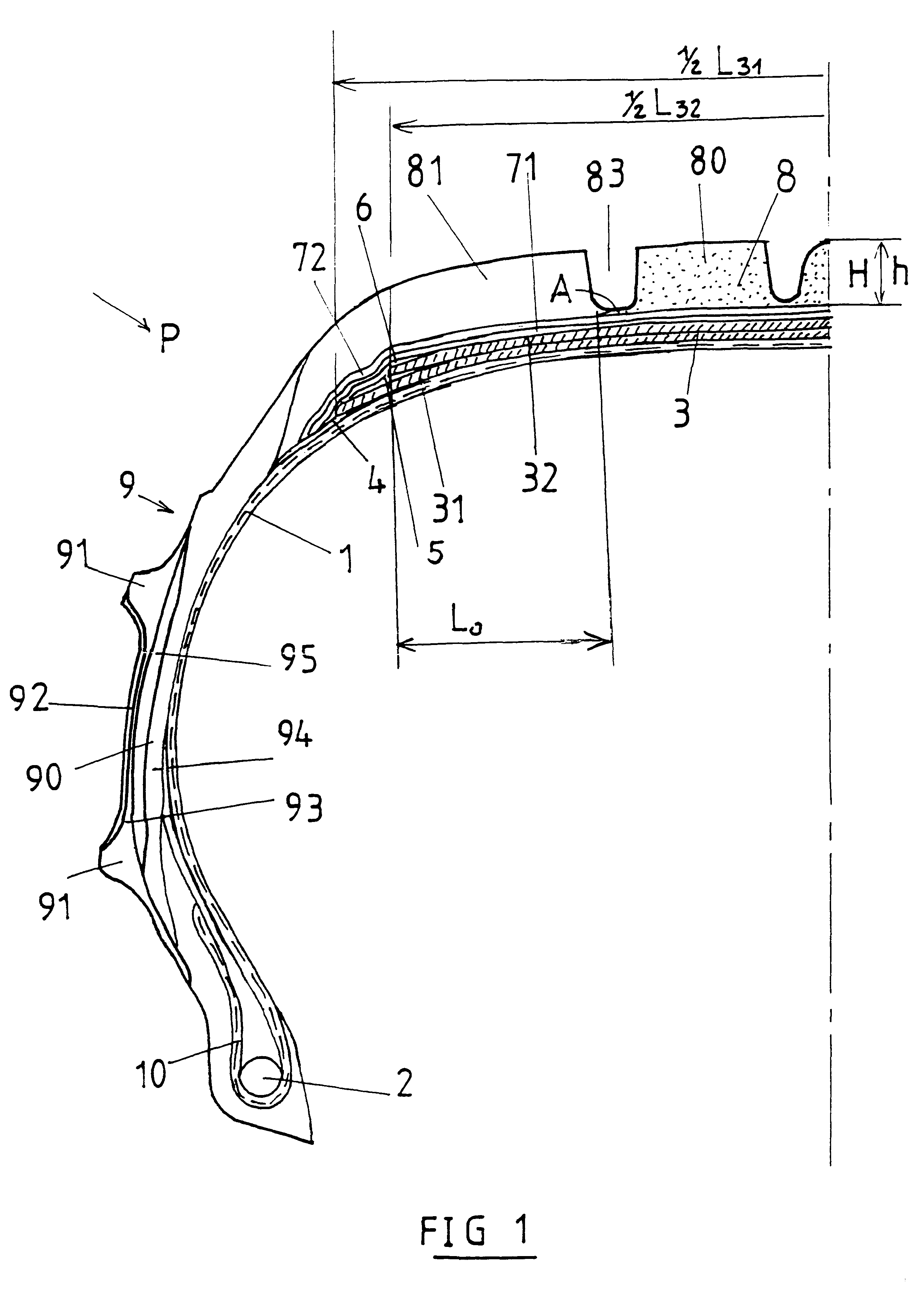 Tire with color compounds