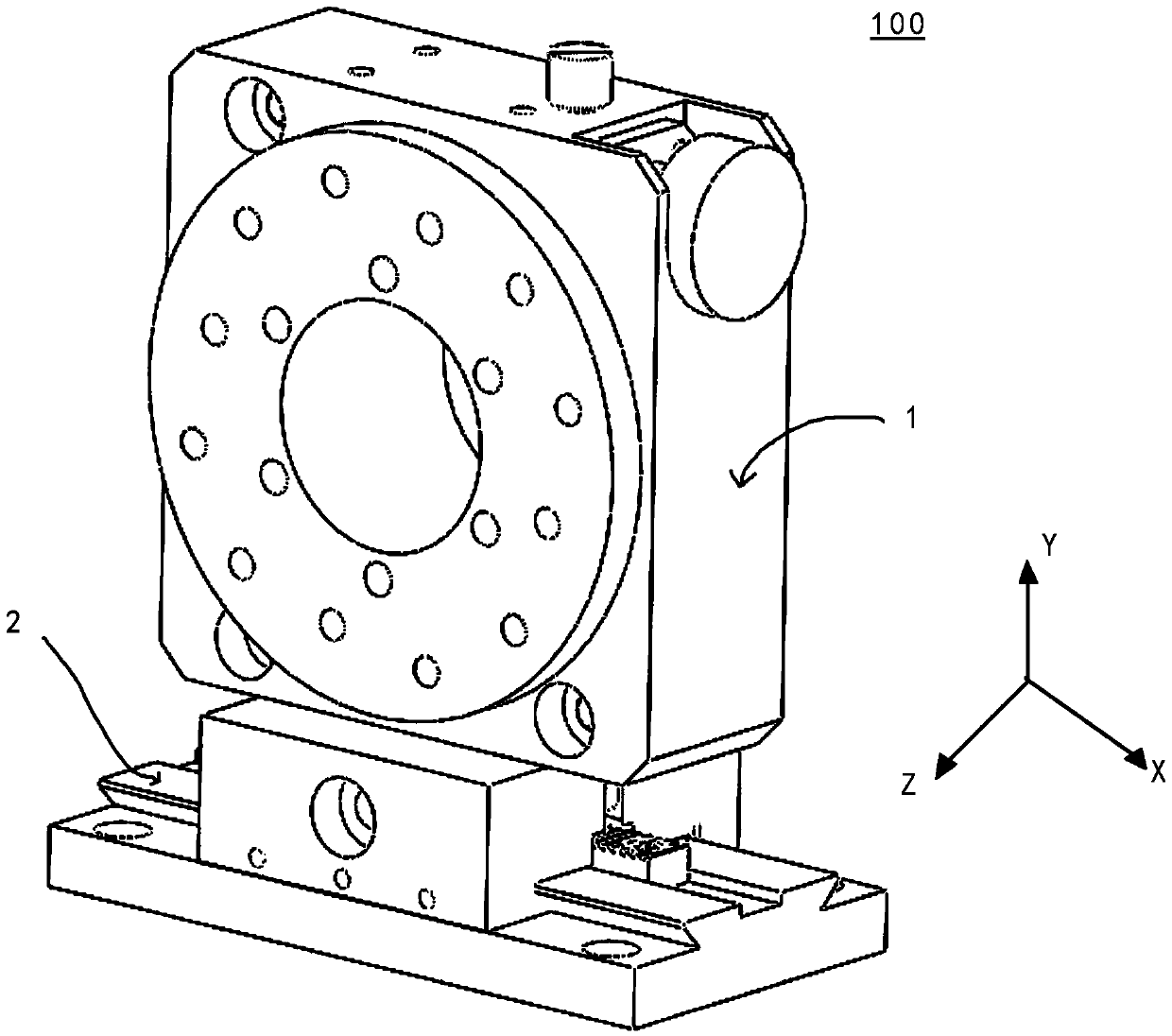 Line-scan digital camera adjusting device