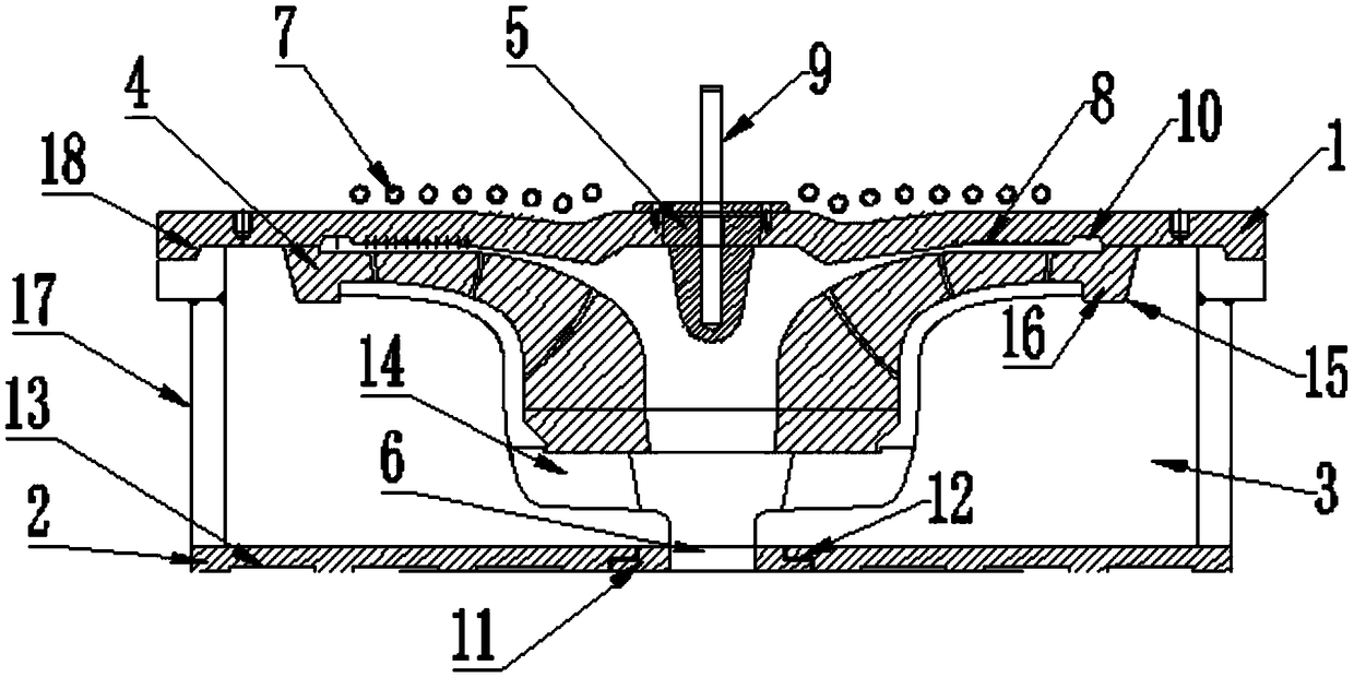 Low pressure casting method, cooling control technology and exhaust system of large impeller