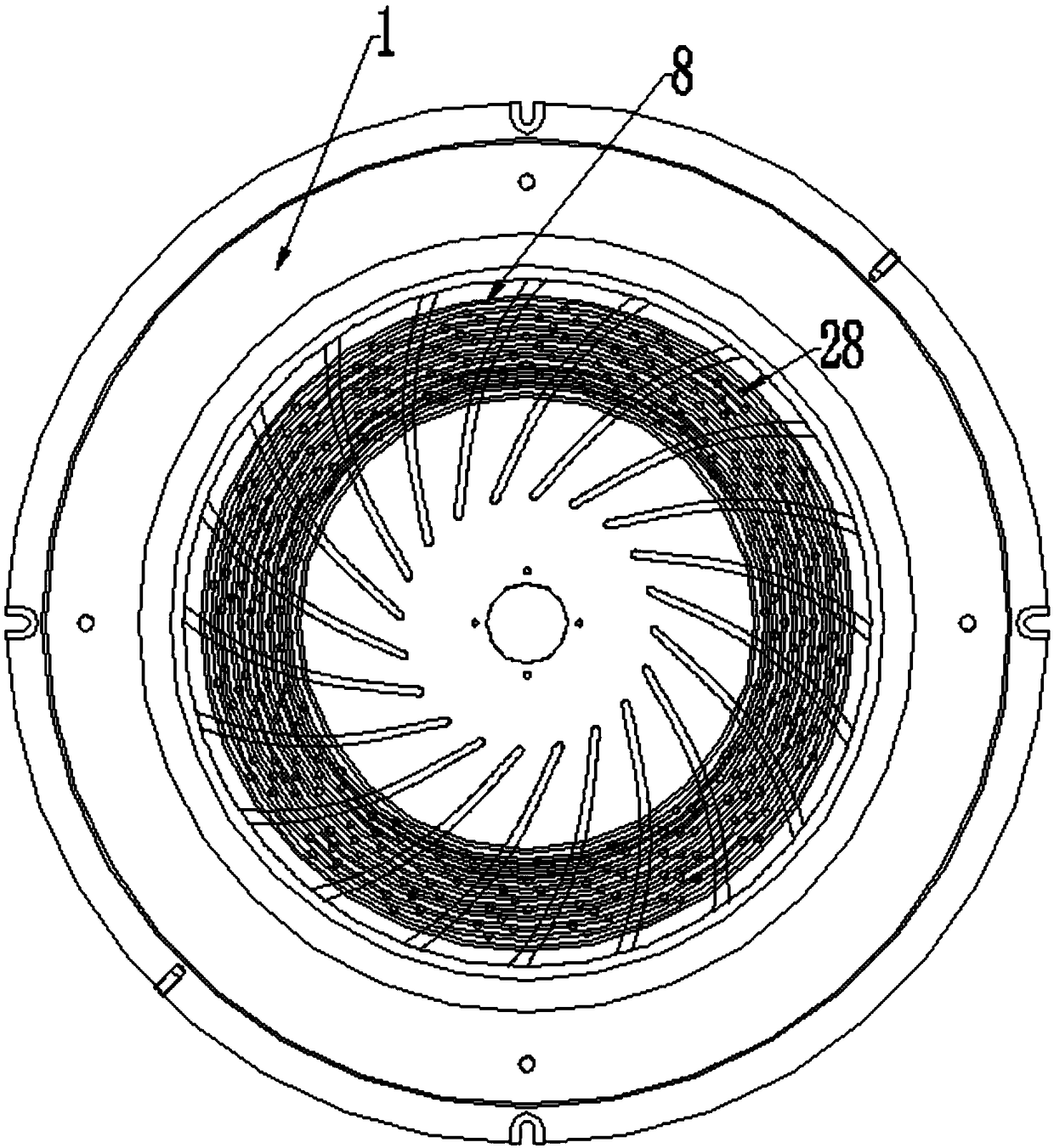 Low pressure casting method, cooling control technology and exhaust system of large impeller