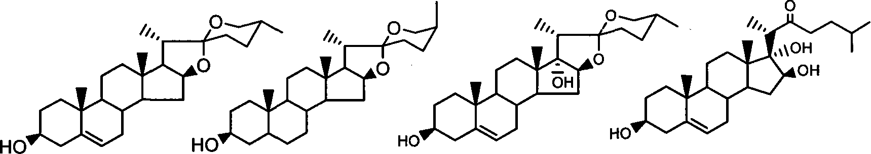 Complete E/F ring-opening synthesis process of 26-chloro-3beta, 16beta-diacetyloxy-22-one-(5-) cholestane (cholestene) with sterioside