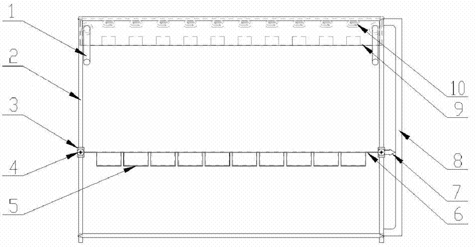 Diatom growth variable research system based on square diatom culture frame