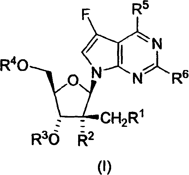 Fluorinated pyrrolo[2,3-d]pyrimidine nucleosides for the treatment of rna-dependent rna viral infection