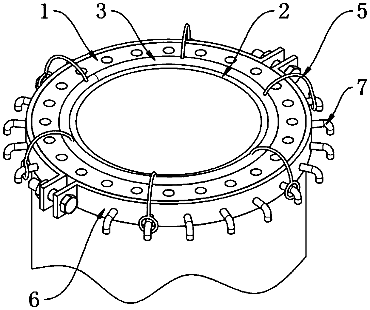 Device special for preventing foreign matters in annular space of spent fuel dry storage sealed storage tank