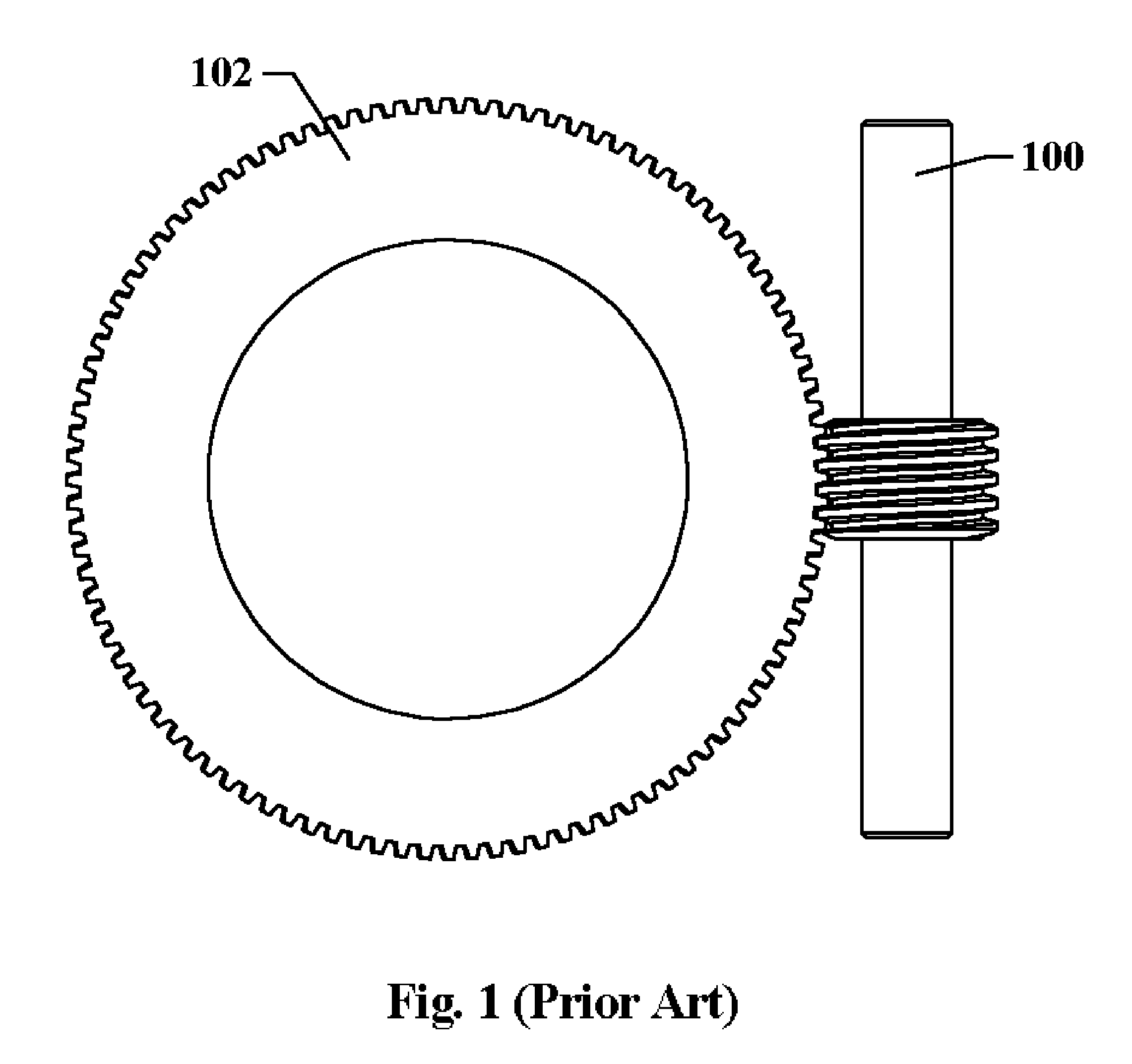 Self-Retaining Recirculating Ball-Worm and Gear Device