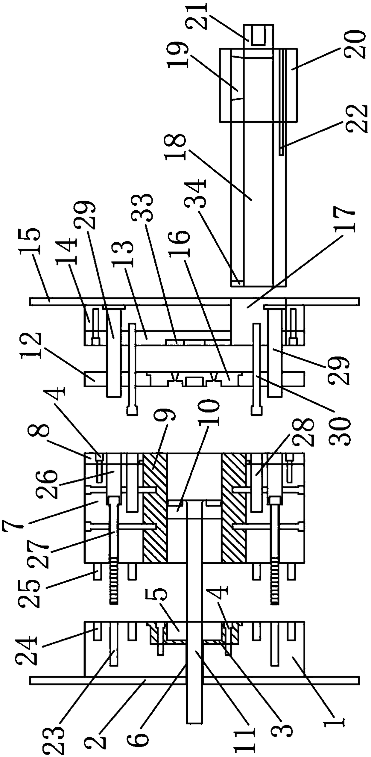 Motor copper rotor die casting device and die casting method