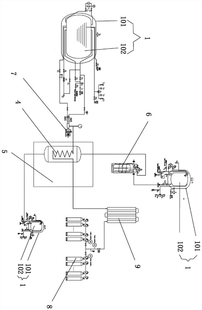 Filling station cold energy utilization device