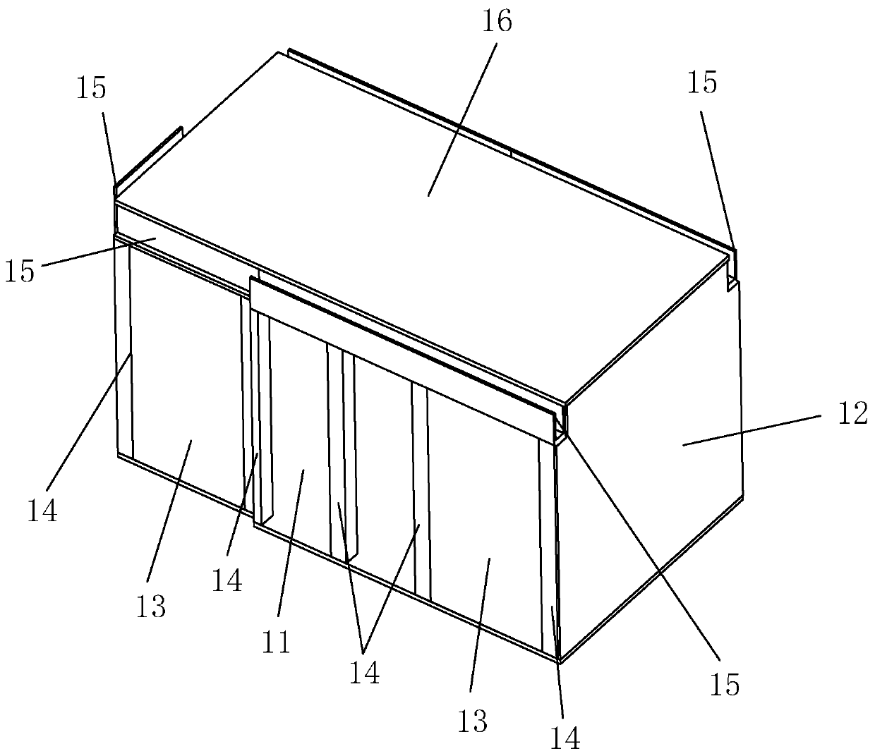 Total-precast concrete building box mold and manufacturing method thereof