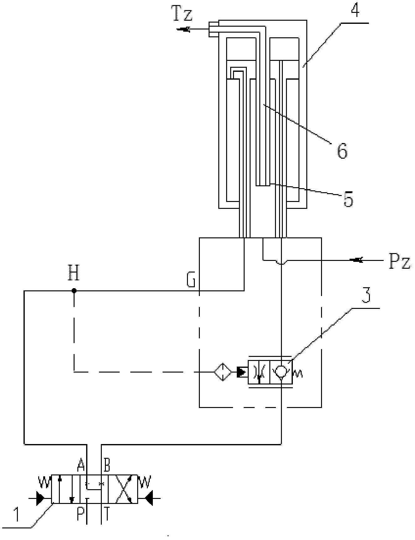 Flexible control loop of hydraulic cylinder and engineering mechanical equipment