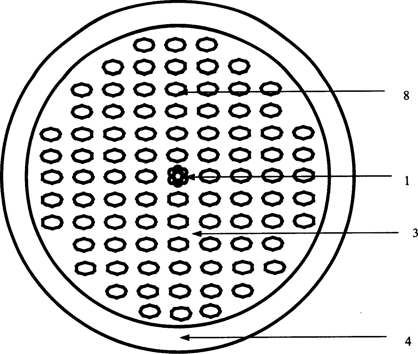 Double-refraction microstructure optical fiber and its mfg. method