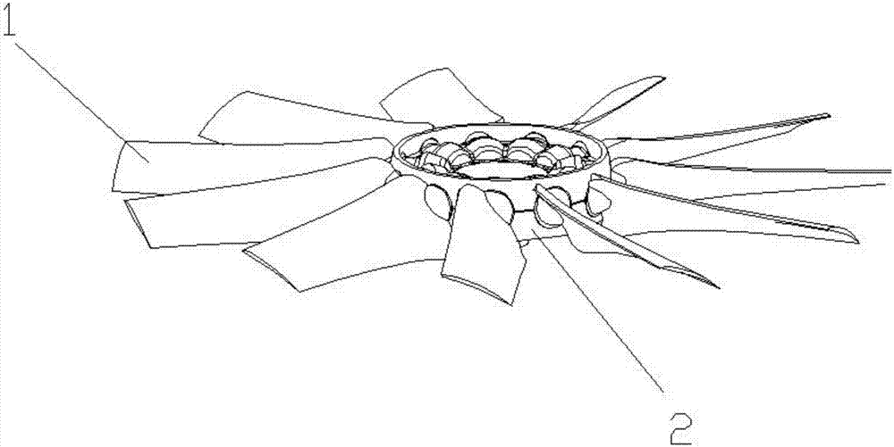 Novel vane wheel and installing method thereof