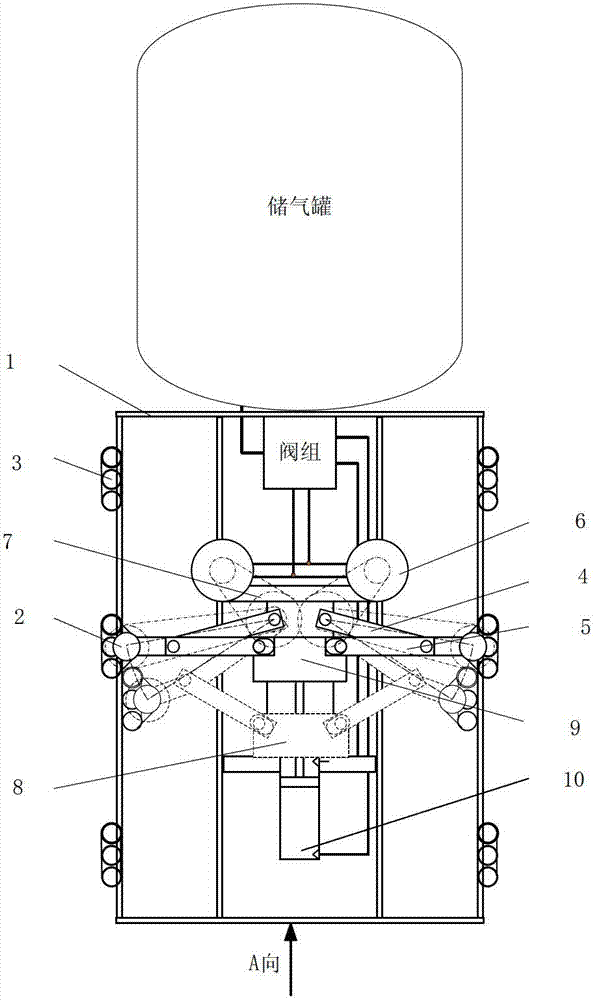 Pneumatic pipeline internal traveling device