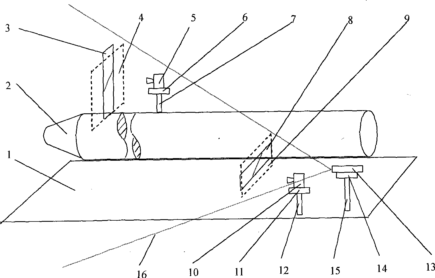 Space bifacial phase angle laser detecting system