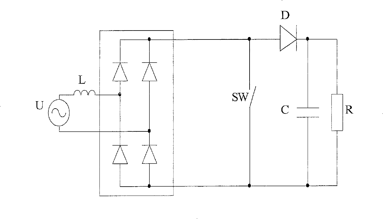 Partial active electrical source power factor correction circuit