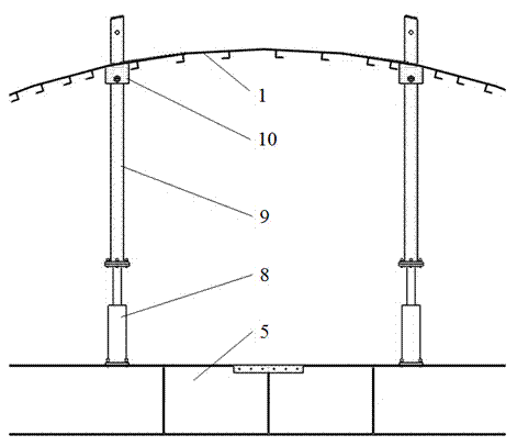 Anti-floating device for tunnel construction, steel mould board lining rig and anti-floating construction method