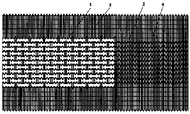 A mesh breathable wide and narrow knitted belt and its manufacturing method