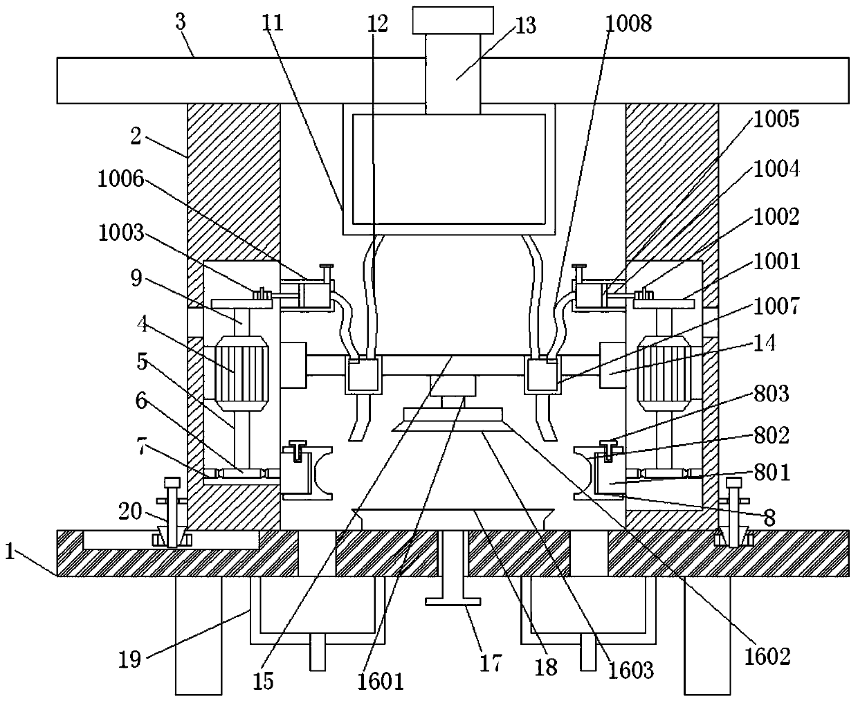 A glass edge grinding machine