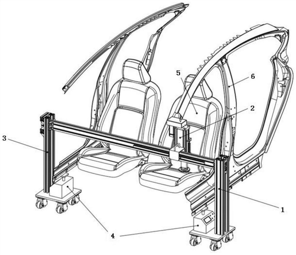 A kind of automobile seat hardness in-the-loop testing equipment and testing method