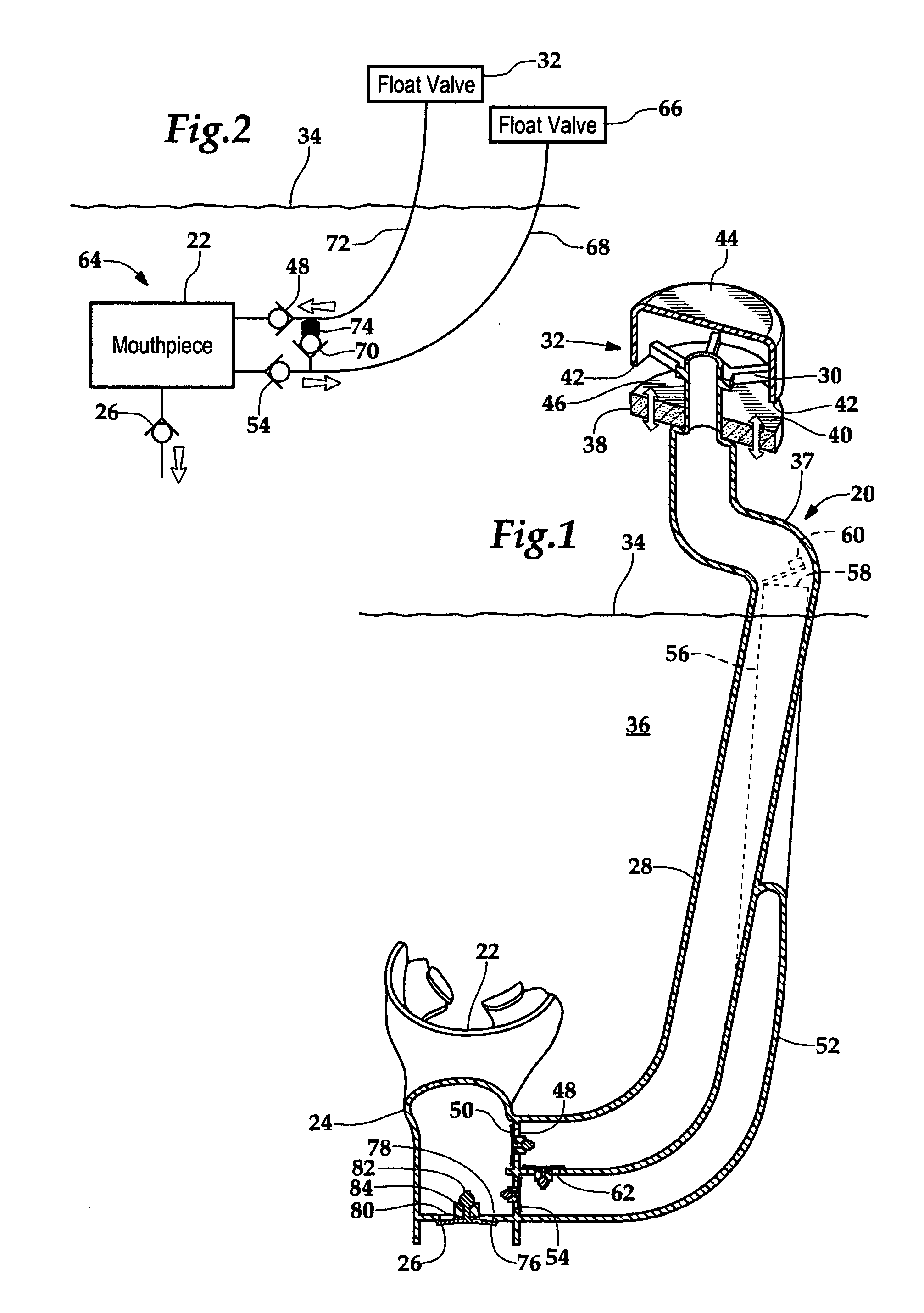 Low physiological deadspace snorkel