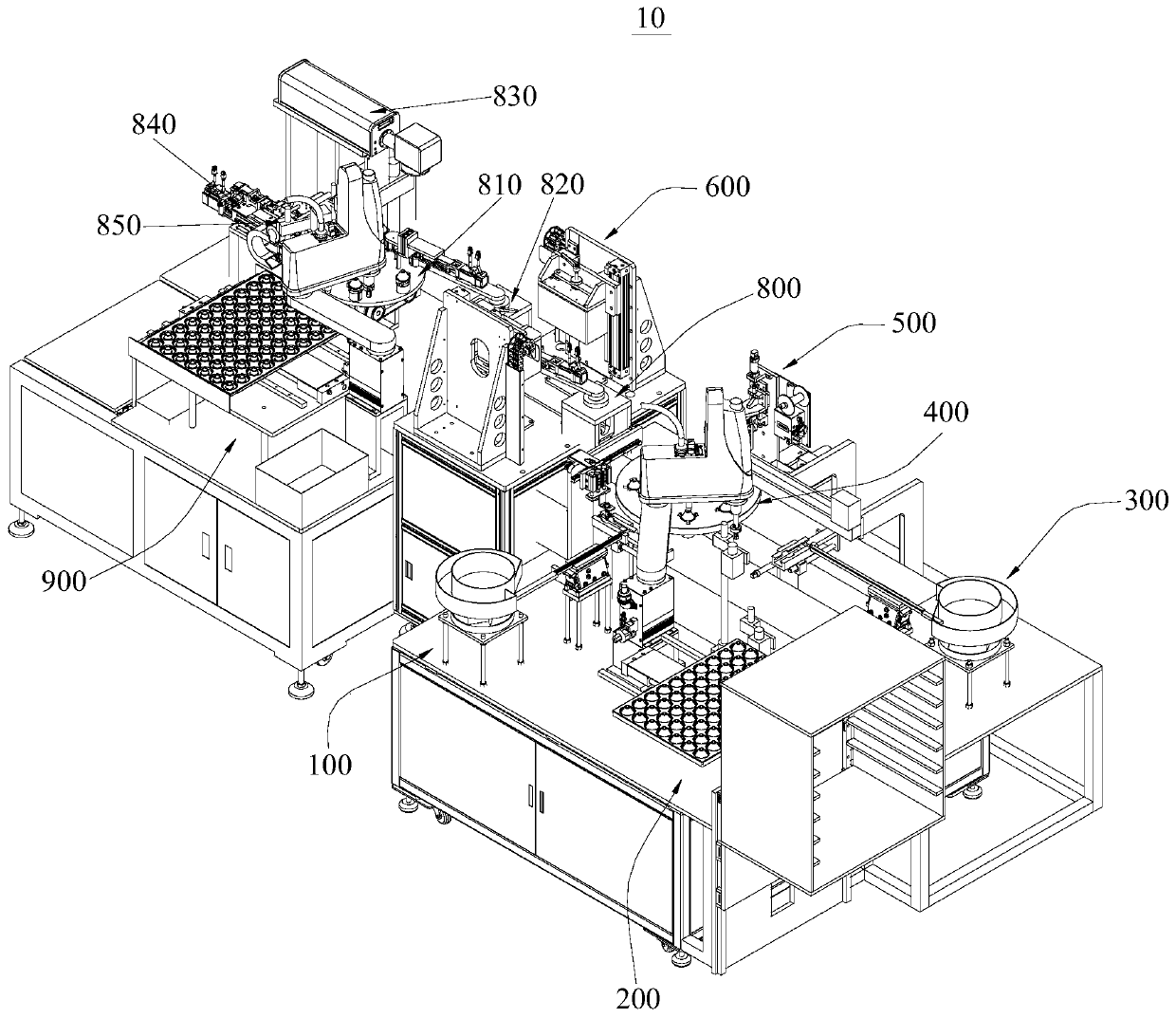 Automatic assembling equipment for LED lamp