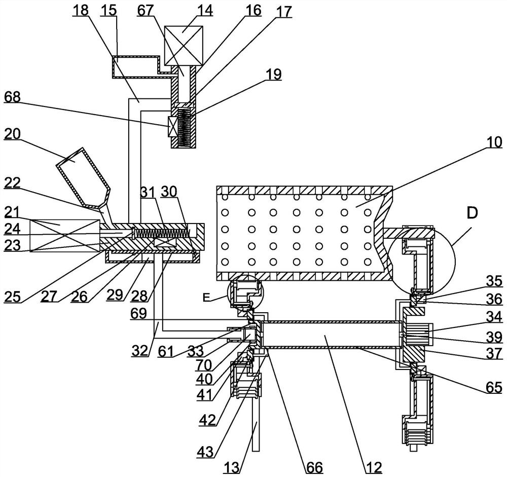 Electrostatic powder spraying equipment for inner barrel of washing machine